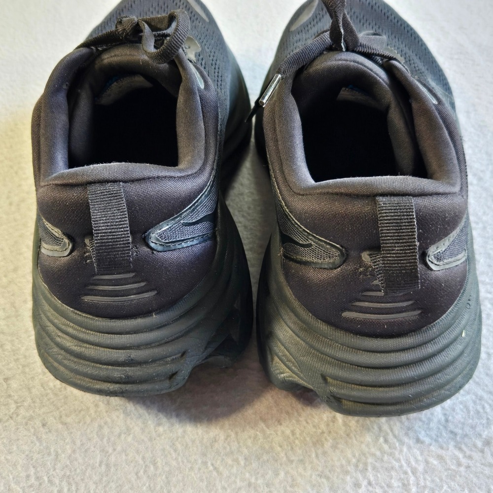 Hoka Bondi 8 Running Shoes Mens 9.5 Black Black 1123202 BBLC Cushioned Sneakers - Picture 6 of 9